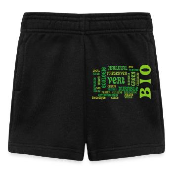Bio et Ecologie : nuage vert de mots clés - Short Bébé - noir - Devant