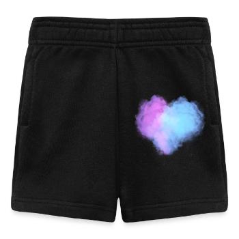 Nuages en forme de cœur - Short Bébé - noir - Devant