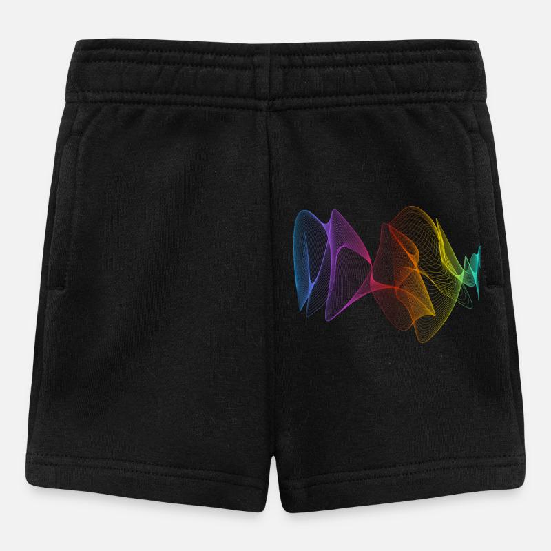 Lignes abstraites Design 01 - Short Bébé - noir
