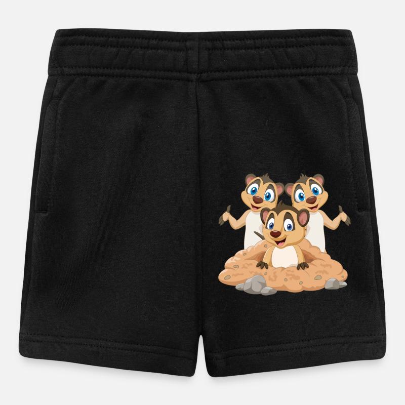 Chemise enfant dessin animé suricate - Short Bébé - noir