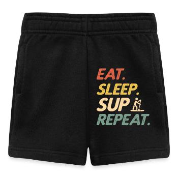 Stand Up Paddle Eat Sleep SUP Repeat Paddleboard - Baby Shorts - Schwarz - Vorne