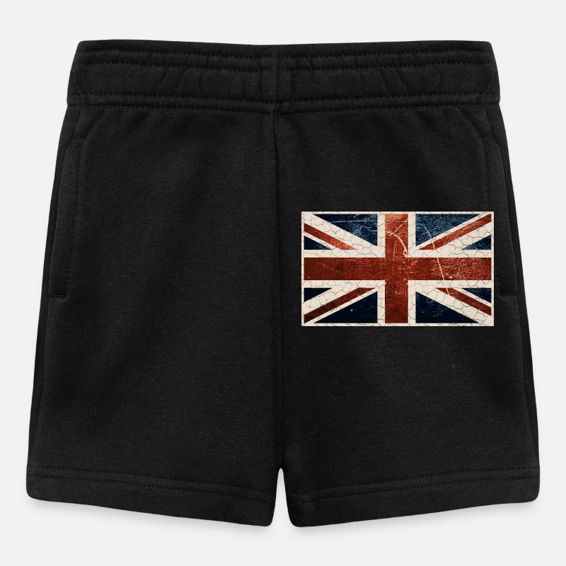 Drapeau anglais - Short Bébé - noir