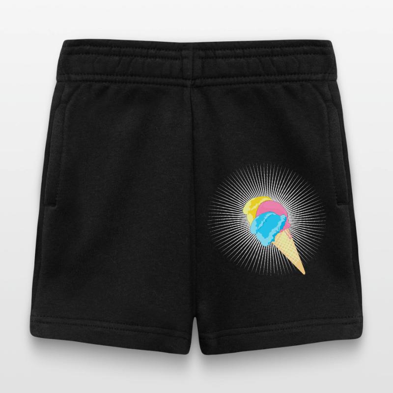 Eis Eistüte Eiskrem Softeis Waffel Strahlen Baby Shorts