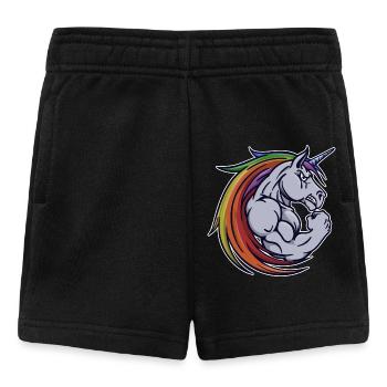 Formation musculaire motivation licorne gym - Short Bébé - noir - Devant