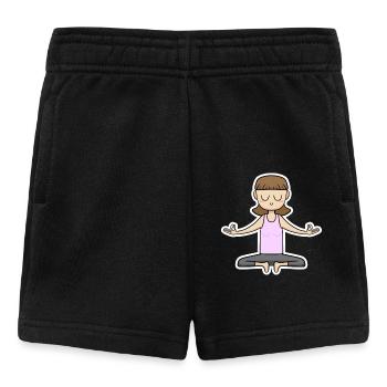 Meditation Cartoon - Baby Shorts - black - Front