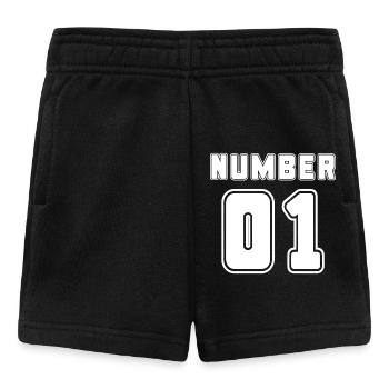 Nr 1 - Baby Shorts - Schwarz - Vorne