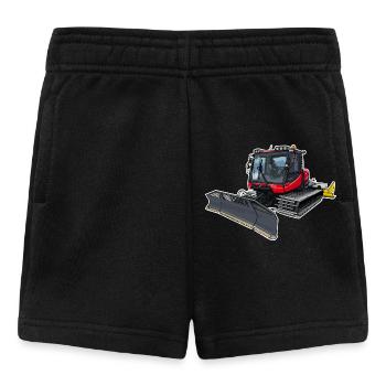 Pistenraupe rot - Baby Shorts - Schwarz - Vorne
