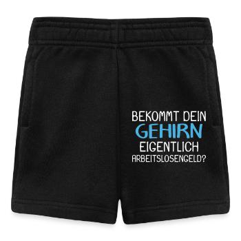 Arbeitslos Shirt Hartz 4 Arbeitslosigkeit Geschenk - Baby Shorts - Schwarz - Vorne