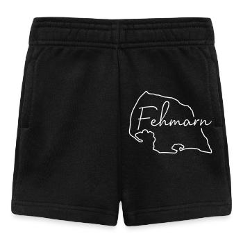 Fehmarn | Landkarte Line-Art Minimalismus - Baby Shorts - Schwarz - Vorne
