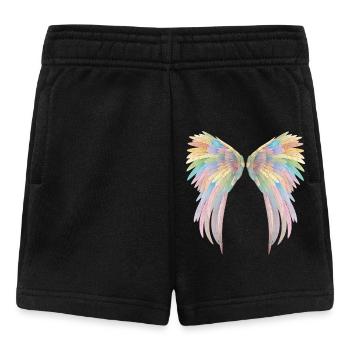 Wunderschöne pastellfarbene Engelsflügel - Baby Shorts - Schwarz - Vorne
