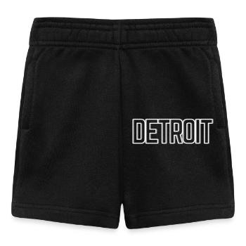 Detroit Neon Outline - Baby Shorts - black - Front