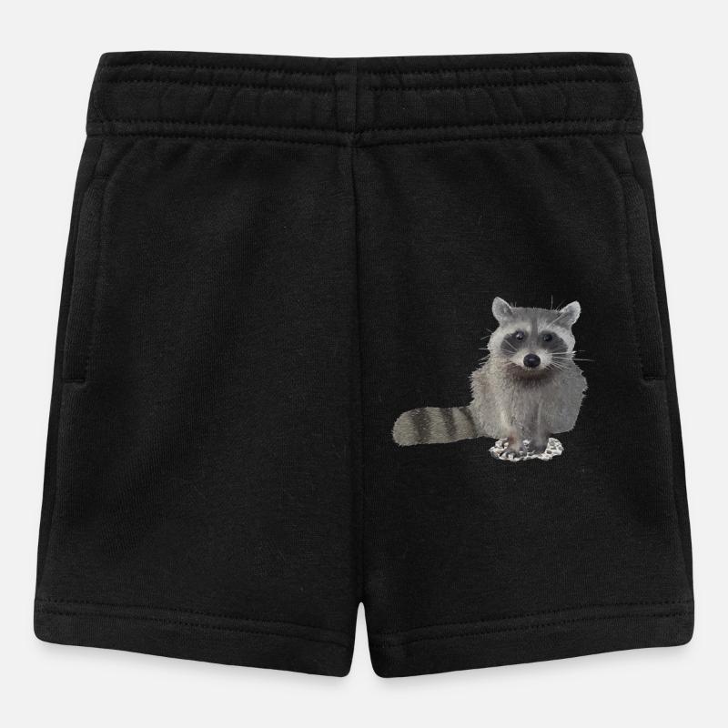 raton laveur - Short Bébé - noir