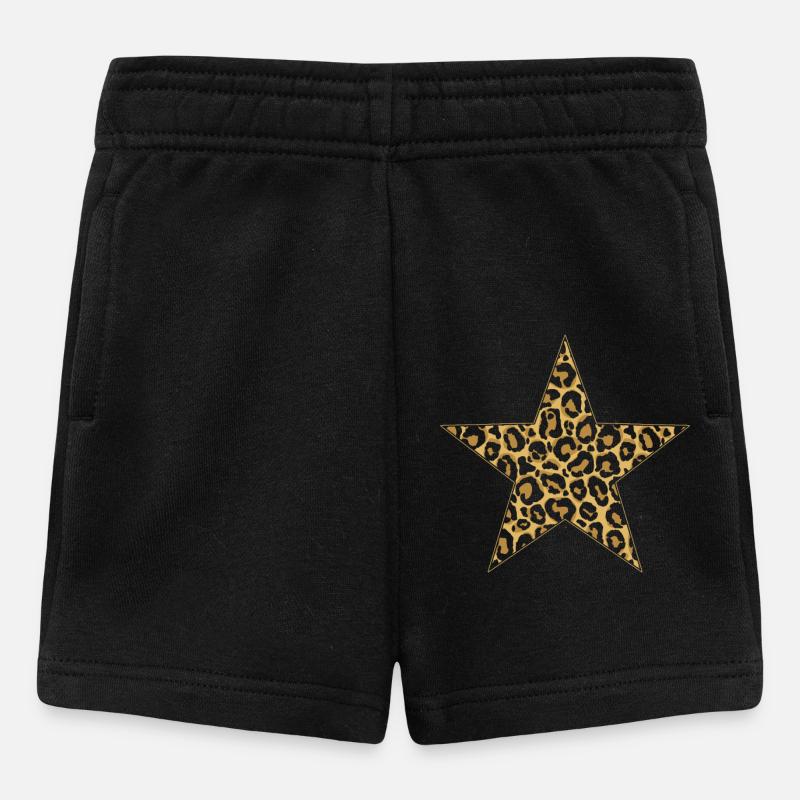 Stern Leopard - Baby Shorts - Schwarz