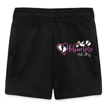 Hebamme  - Baby Shorts - Schwarz - Vorne