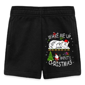 Frohes Fest mit Katze - Baby Shorts - Schwarz - Vorne