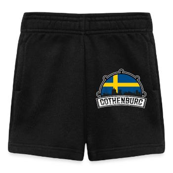 Göteborg Suède Skyline Voyage Souvenir Suédois - Short Bébé - noir - Devant