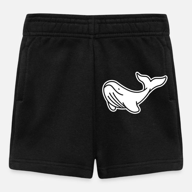 Baleine majestueuse – Design Océan & Bien-être Animal - Short Bébé - noir