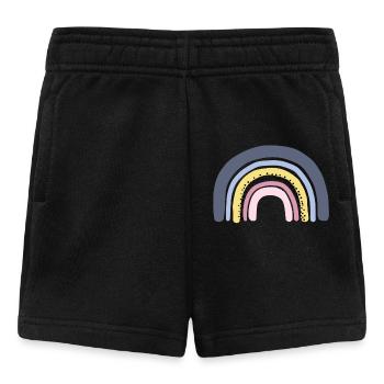 Regenbogen pastell - Baby Shorts - Schwarz - Vorne