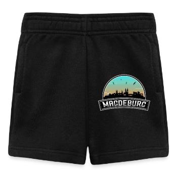 Magdeburg Germany Skyline German Souvenir - Baby Shorts - black - Front