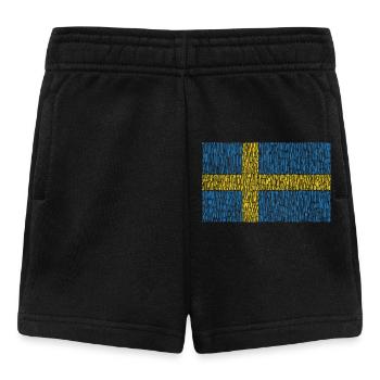 Drapeau de la Suède - Short Bébé - noir - Devant
