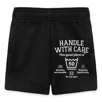 Handle With Care Fifty Gift 50th Birthday - Baby Shorts - black - Front