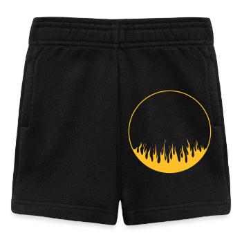 Circle on fire | 1-Color vectorgraphic - Baby Shorts - black - Front