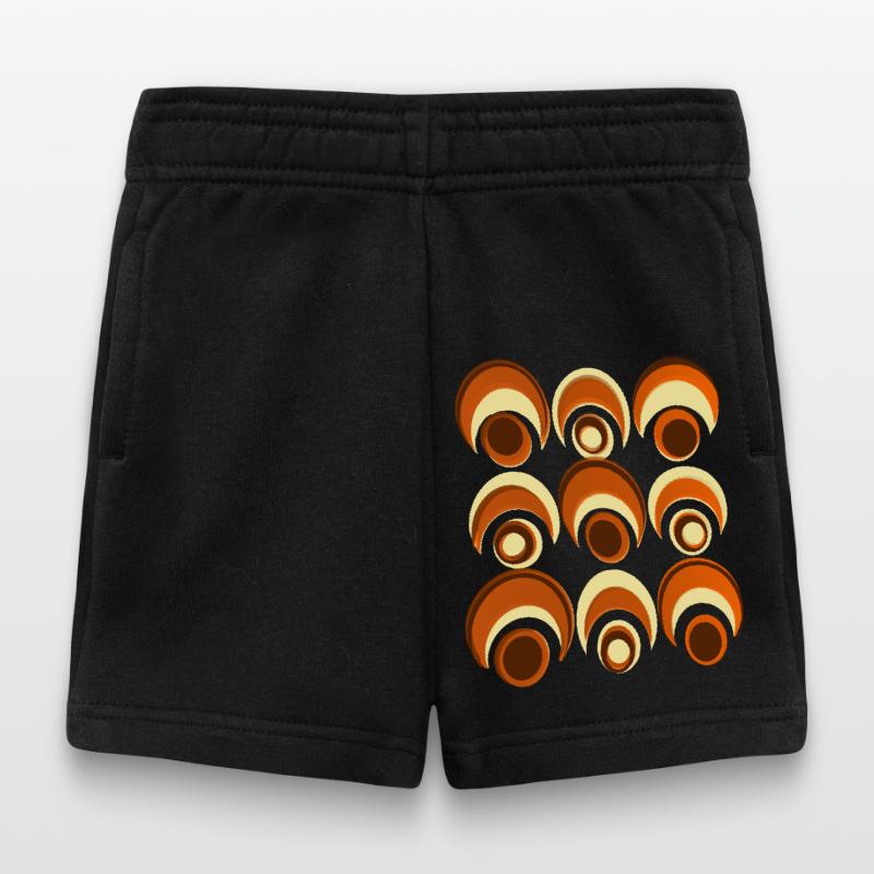 60s 70s Retro Pattern Circle Style Pattern Baby Shorts
