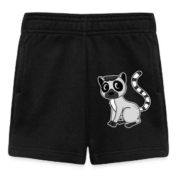 Lemur Primat Geschenk - Baby Shorts - Schwarz - Vorne