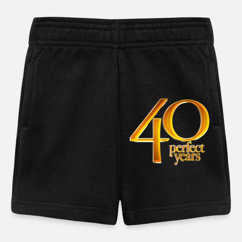 40th Birthday - Baby Shorts - black