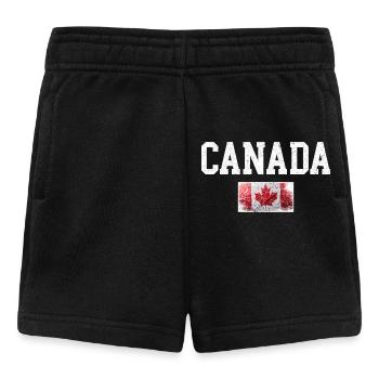 Drapeau du Canada en érable vieilli - Short Bébé - noir - Devant
