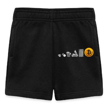 Evolution Of Money Geld Bitcoin Plan B Crypto - Baby Shorts - Schwarz - Vorne