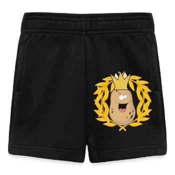 King potato tubers vegetables laurel wreath - Baby Shorts - black - Front