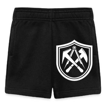 Roofer guild sign coat of arms shield - Baby Shorts - black - Front
