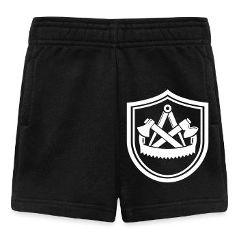 Zimmermann carpenter guild sign coat of arms shield - Baby Shorts - black - Front