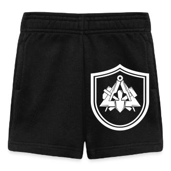 Masons guild sign coat of arms shield - Baby Shorts - black - Front