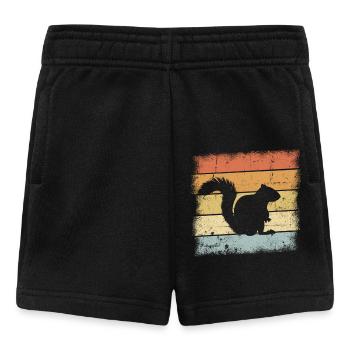 Eichhörnchen Retro Design - Baby Shorts - Schwarz - Vorne