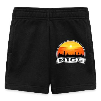 Nice France Skyline Vintage Sunset Travel Souvenir - Short Bébé - noir - Devant
