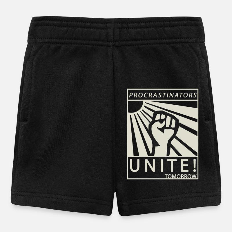 Procrastinators Unite Tomorrow Studenten Geschenk - Baby Shorts - Schwarz
