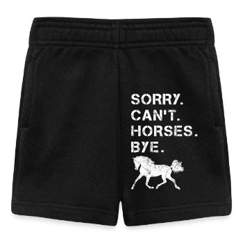 Lustiger Pferdespruch Reiterin - Baby Shorts - Schwarz - Vorne