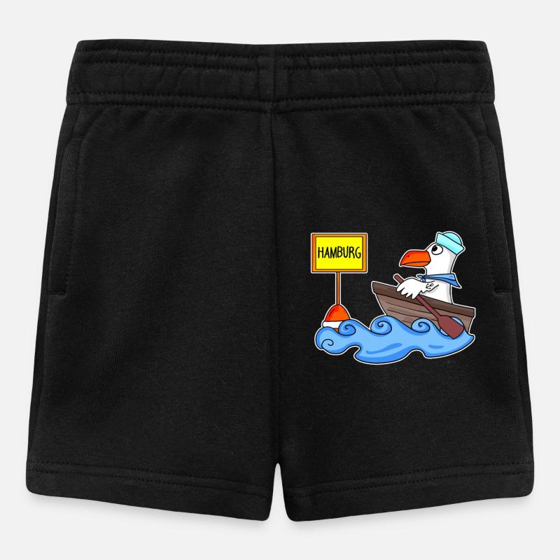 Hamburg Möwe Boot - Baby Shorts - Schwarz