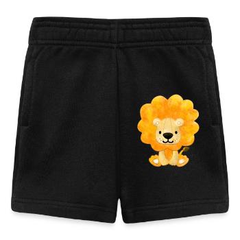 petit lion bébé mignon pour les enfants - Short Bébé - noir - Devant