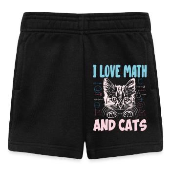 Math Kitty Katze Ich liebe Mathe und Katzen Mathe Lehrer - Baby Shorts - Schwarz - Vorne