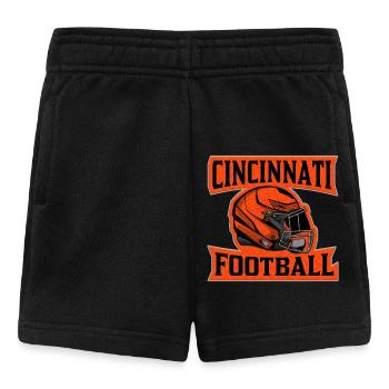 Casque de football de Cincinnati orange - Short Bébé - noir - Devant