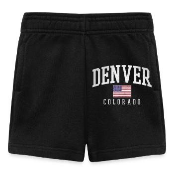 Arche du drapeau ancien de Denver, Colorado - Short Bébé - noir - Devant