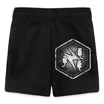 Signes de corporation Électricien Hexagone dans le look used - Short Bébé - noir - Devant