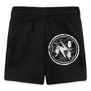 Signes de corporation Électriciens Rond dans le look used - Short Bébé - noir - Devant