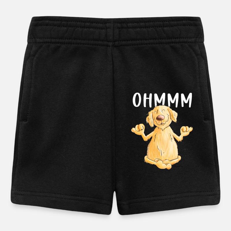 Ohmmm Golden Retriever Yoga I Chiens Comic - Short Bébé - noir