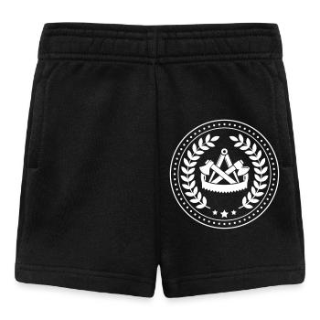 Guild sign Carpenter with laurel wreath - Baby Shorts - black - Front