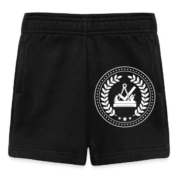 Guild sign carpenter carpenter with laurel wreath - Baby Shorts - black - Front