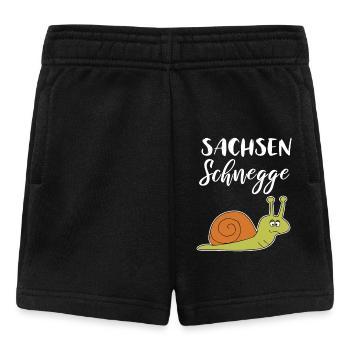 Sachsenschnegge Sächischer Dialekt - Baby Shorts - Schwarz - Vorne